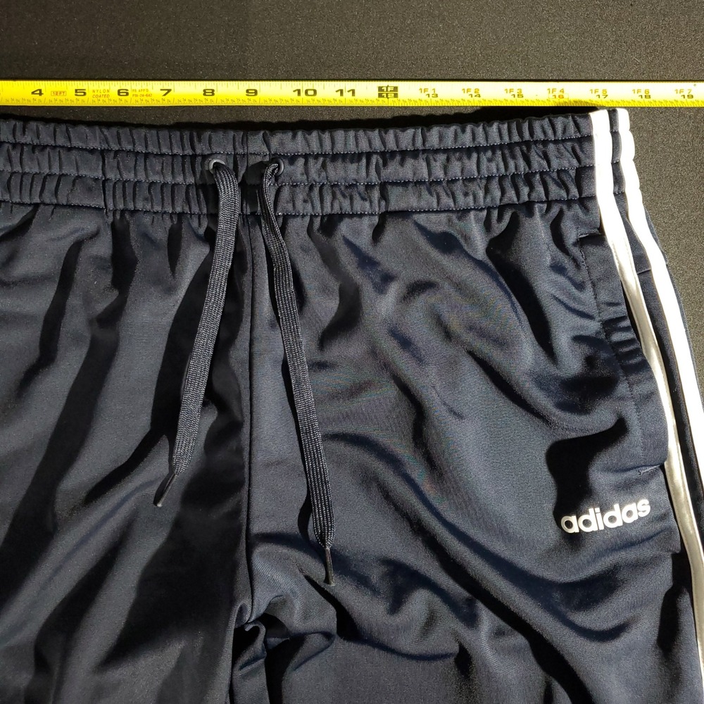 Adidas Track Pants Mens XL Navy Blue 3 Stripe Athletic Drawstring Training Pro X - Picture 4 of 10